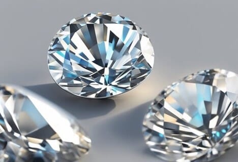 Moissanite rough stone top